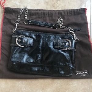 Coach Double Buckle Leather Bag